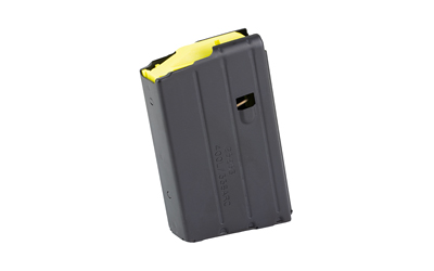 DURAMAG Magazine, DuraMag SS, 400 Legend, 5 Rounds, Fits AR-15 Rifles, Stainless Steel, Yellow Anti-Tilt AGF Follower, Black
