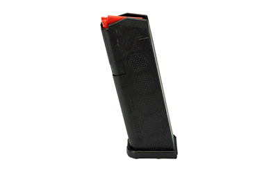 HEXMAG Magazine, Series 2, 9MM, 15 Rounds, Black, Fits GLOCK 19, Carbon Fiber, Black