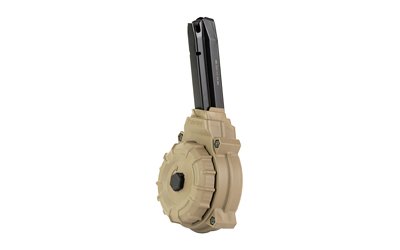 ProMag Industries Magazine, Drum, 9MM, 50 Rounds, Fits Sig Sauer P320, Polymer Construction, Flat Dark Earth
