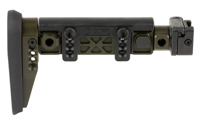 Midwest Industries Alpha Side Folding Stock, Fits AK47 and Other Firearms with 1913 Picatinny Stock Adapter, Matte Finish, Olive Drab Green