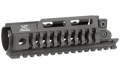 Midwest Industries Tri-Rail, One-Piece Free Float Handguard, Fits MP5, Hard Coat Anodized Finish, Black, M-LOK Angled Slots