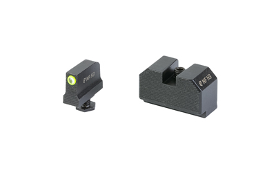 Night Fision Optics Ready Stealth Series Sights, Tritium with Yellow Fluorescent Ring Front Sight, Black Rear Sight