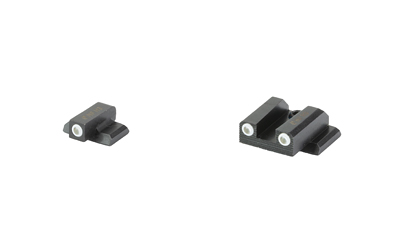 Night Fision Standard Height Night Sights, Tritium with White Ring Front Sight, Tritium White Ring Rear Sight