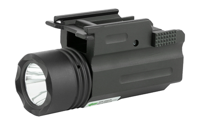 NcSTAR Flashlight & Green Laser with Quick Release Mount, Fits Picatinny/Weaver Rail, 200 Lumens, Green Laser, Black