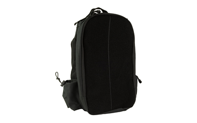 NcSTAR Patch Backpack, 18"x14"x3" Main Compartment with Hydration Compartment, Black, Large Secondary Compartment, Small Side Zip Pocket