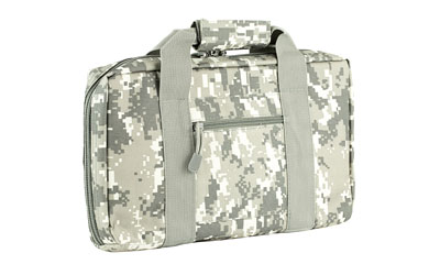 NcSTAR Discreet Pistol Case, Nylon, Digital Camo, Two Padded Handgun Compartments, Six Elastic Magazine Loops, Carry Handle