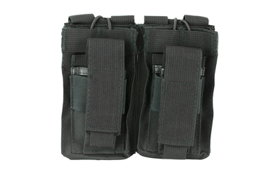 NcSTAR Double AR Magazine Pouch, Nylon, Black, MOLLE Straps for Attachment, Fits Two AR Style Magazines