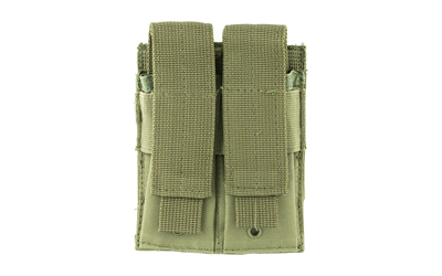 NcSTAR Double Pistol Magazine Pouch, Nylon, Green, MOLLE Straps for Attachment, Fits Two Standard Capacity Double Stack Magazines