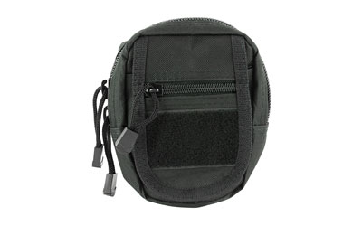 NcSTAR Small Utility Pouch, Nylon, Black, MOLLE Straps for Attachment, Zippered Compartment
