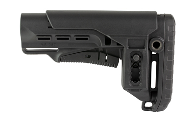 NcSTAR Tactical Stock with Cheek Riser, Fits AR-15 with Mil Spec Buffer Tube, Matte Finish, Black