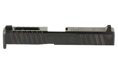 Noveske DM Slide, DLC Finish, Black, Direct Mount Optics Ready, Fits Glock 19 Gen 4, Includes Noveske End Plate, Cover Plate w/Rear Sight
