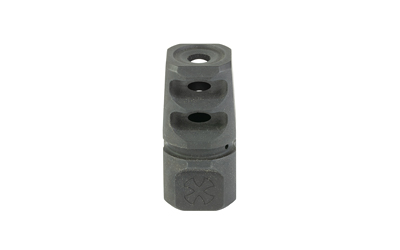 Noveske Muzzle Brake, 5.56 NATO, Fits AR, 1/2X28 Thread Pitch, Matte Finish, Black, Two Port, Noveske Cross Engraved