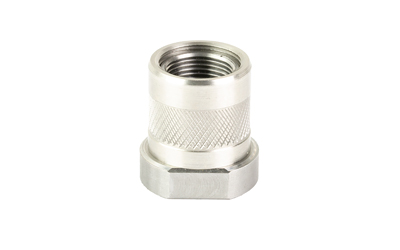 Odin Works Thread Adapter, 1/2X28 to 5/X24, 223 Remington/5.56 NATO, Silver