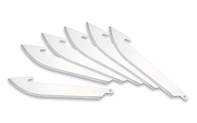 Outdoor Edge Edge Drop-Point Blades, Plain Edge, 3.5" Blades, 420J2 Stainless Steel, 6 Pack