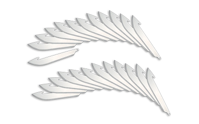 Outdoor Edge Edge Drop-Point Blades, Plain Edge, 3.5" Blades, 420J2 Stainless Steel, 24 Pack