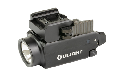 Olight Baldr S, Rechargeable Weapon Mounted Light with Laser, Slide Rail Mount, Fits Picatinny, Blue Laser, 800 Lumens, Black