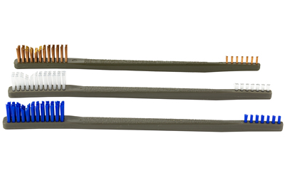 Otis Technology All Purpose Brush, Nylon, Blue Nylon, Bronze, Three Piece