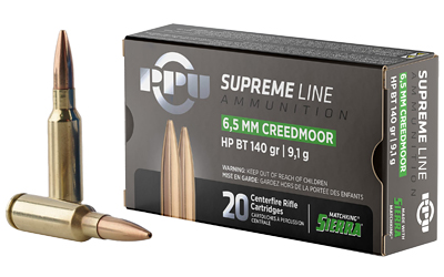 Prvi Partizan Supreme, 6.5 Creedmoor, 140 Grain, Boat Tail Hollow Point, 20 Round Box