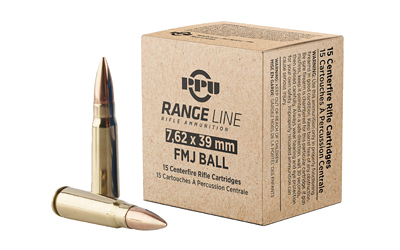 Prvi Partizan Range Line, 7.62X39, 123 Grain, Full Metal Jacket, 15 Round Box