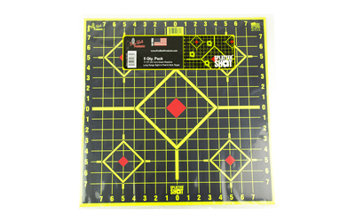 Pro-Shot Products Splatter Shot Sight In, Long Range, 17.75"x17.75", 5 Pack, Green/Black