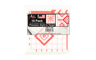 Pro-Shot Products Diamond Precision Sight In, 16"x16", 10 Pack, Red/White
