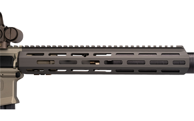 Q Honey Badger Rail, M-LOK, 12", Fits Honey Badger/AR Upper Receivers, Clear Anodized Finish, Gray, Q Barrel Nut and Hardware Not Included