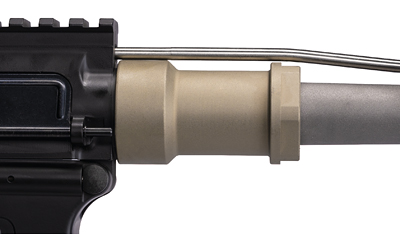 Q Honey Badger Barrel Nut, Fits Honey Badger/AR-15 Upper Receivers, Clear Anodized Finish, Gray