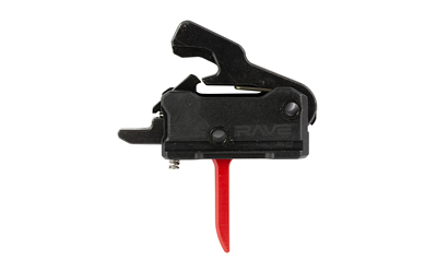 Rise Armament RAVE Super Sporting Trigger, Flat, 3.5 lb Single Stage Pull, Red, Anti-Walk Pins