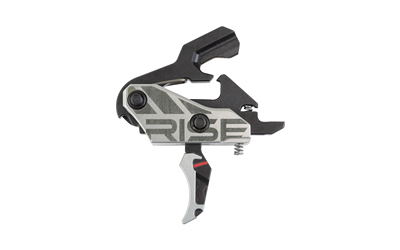 Rise Armament Blitz G2 Trigger, Curved Blade, Fits AR Style Rifles, Black and Silver
