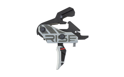 Rise Armament Blitz G2 Trigger, Flat Blade, Fits AR Style Rifles, Black and Silver