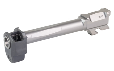 Radian Weapons RAMJET Fluted Barrel with AFTERBURNER Muzzle Brake, 9MM, Radianite Finish, Black/Gray, INTRA-LOK Mounting System, Fits Glock 48