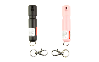 Sabre Mighty Discreet Pepper Spray, Powerful Stream, .18oz, Black and Pink