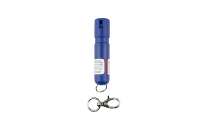 Sabre Mighty Discreet Pepper Spray, Powerful Stream, .18oz, Sapphire Blue
