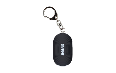 Sabre 2-in-1 Alarm, 130db, 20 Lumen LED Light, Snap Hook, Black