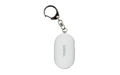 Sabre 2-in-1 Alarm, 130db, 20 Lumen LED Light, Snap Hook, White
