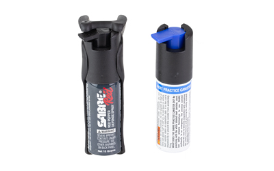 Sabre Quick Grip, Pepper Spray, .54oz, Pepper Spray Kit with Finger Loop and Practice Spray, Black, Aerosol Can