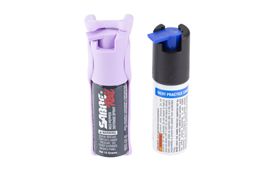 Sabre Quick Grip, Pepper Spray, .54oz, Pepper Spray Kit with Finger Loop and Practice Spray, Lavender, Aerosol Can