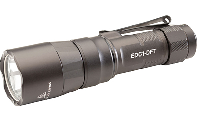 Surefire Everyday Carry Light (EDC-1-DFT), Dual-Fuel Turbo, Flashlight, 650 Lumens, Anodized Finish, Gray