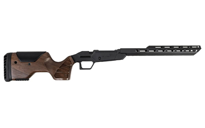 Sharps Bros. Heatseeker Select Chassis, Cerakote Finish, Black, Fits Ruger American STANAG Models, Walnut Buttstock