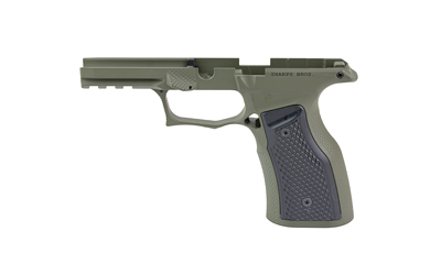 Sharps Bros. Gen 3 Grip Module, Fits Sig P365 X-Macro, Anodized Finish, Olive Drab Green, Black Grips