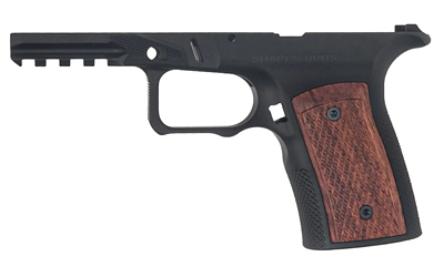 Sharps Bros. Aluminum/Wood Grip Module, Fits Ruger RXM, 7075 Aluminum Grip Frame, Anodized Black, Brazilian Cherry Grip Panels