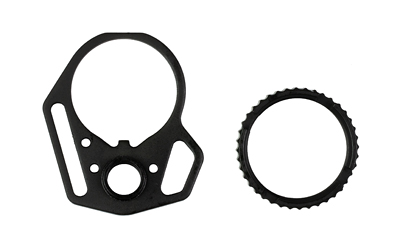 Strike Industries Black, Multi-Function End Plate With Anti-Rotation Castle Nut, Fits AR-15