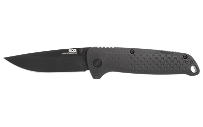 SOG Knives & Tools Adventurer, Folding Knife, 3 Drop Point Straight Edge, Glass Reinforced Nylon Handle, CRYO 5CR15MOV Steel