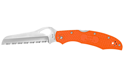 Spyderco Byrd, Cara Cara 2 Rescue, 3.91" Folding Knife, Lightweight, Orange