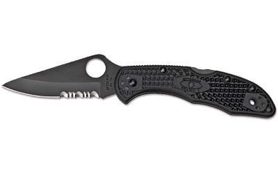 Spyderco Delica 4, 2.875" Folding Knife, Combo Edge, VG10/Black, Kraton Handle