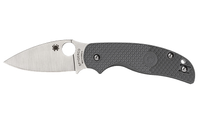 Spyderco Sage 5 Lightweight, Folding Knife, Plain Edge, Gray FRN Handle, Satin Finish, Silver, 3" Blade Length, Maxamet Steel