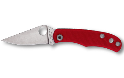 Spyderco Bug, Folding Knife, 1.27" Drop Point Blade, 12C27 Blade Steel, 2.94" Overall Length, Slipjoint Lock, Satin Finish, Silver Blade