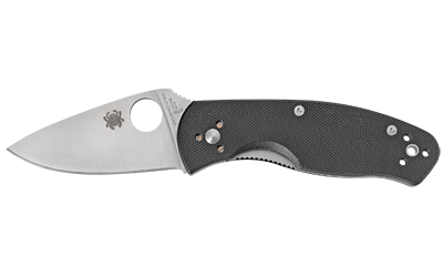 Spyderco Persistence, 2.77" Folding Knife, Clip Point, Plain Edge, 8Cr13MoV/Satin, Black G10, Lock Blade/Pocket Clip