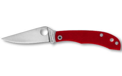 Spyderco HONEYBEE, Folding Knife, 1.68" Drop Point Blade, 12C27 Blade Steel, 3.72" Overall Length, Slipjoint Lock, Satin Finish, Silver Blade