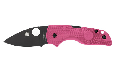 Spyderco Lil Native Lightweight, Folding Knife, 2.42" Drop Point Blade, 5.9" Overall Length, CTS BD1N Blade Steel, Plain Edge, DLC Finish, Black